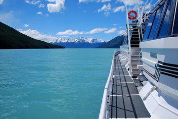 Tour boat on Lago Argentino in Los Glaciares National Park