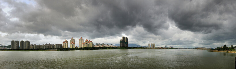 Naklejka premium Fuzhou cityscape Panorama