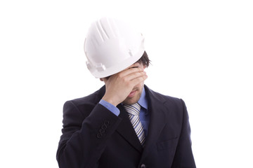 Young businessman in depression