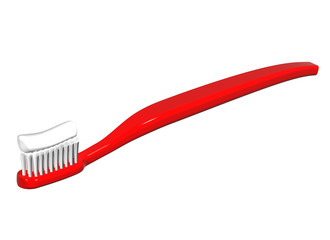 Red toothbrush