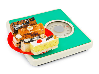 Cakes on weight scale