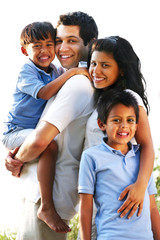 Happy Family Smiling Portrait