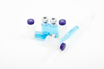 Vials and syringe