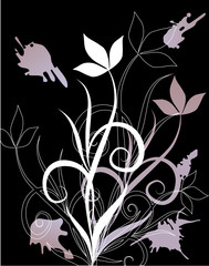 Bright flowers of summer. Vector illustration