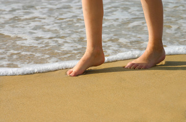 marcher dans le sable