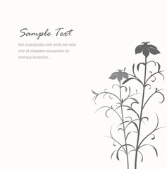 Vector illustration, elegant flower background with sample text