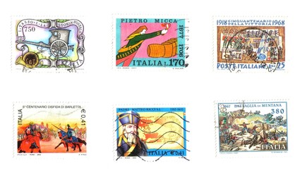 old  italian  celebratory stamps background