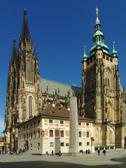 Naklejka premium Gothic St. Vitus' Cathedral in Prague