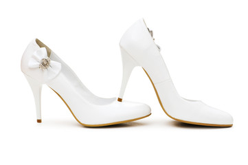 Woman shoes isolated on the white background