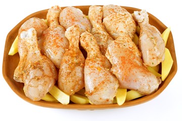 Raw chicken meat