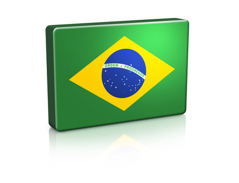 3D Brazil Banner Flag