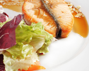 Hot Fish Dishes - Salmon Steak