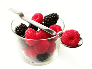 verrine framboises et mûres