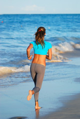 Jogging at beach