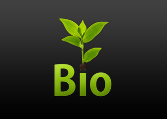 Fototapeta premium Bio - Logo (BLACK EDITION)