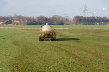 Obraz premium Gülleausbringung