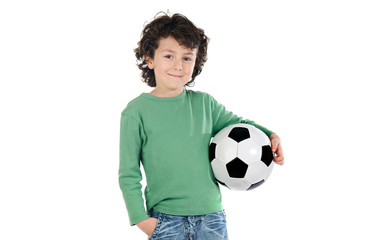 Child with soccer ball