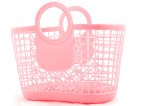 pink crocery bag