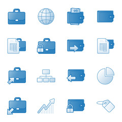 Banking web icons set 1, blue series