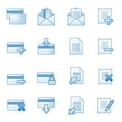 Banking web icons set 2, blue series