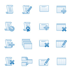 Database web icons set 1, blue series