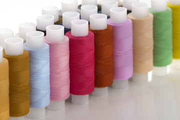 Colorful spools threads