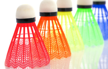 Colorful shuttlecocks for badminton