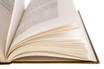 Close-up of pages in open book