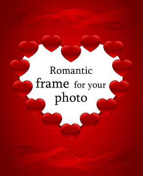 Romantic frame for photo