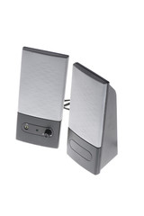 Obraz premium speakers on white macro