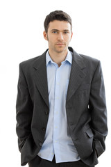 Tired businessman after work