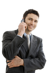 Businessman taling on mobile phone