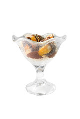 Orange in chocolate dessert