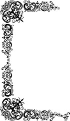 half of curled frame