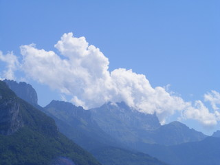 Fototapeta premium mountain against annecy , france