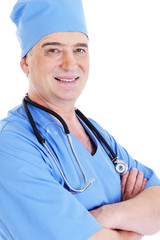 portrait of thel successsful male doctor