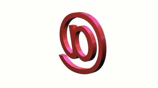At Red Sign animation loop rotation 360&deg;  HD1080