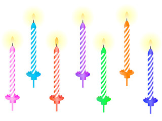 Fototapeta na wymiar Birthday Candles