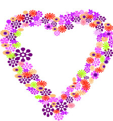 heart shape made of flower
