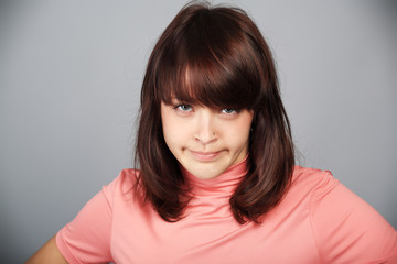 Fototapeta premium displeased girl