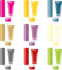 isolated cosmetics set