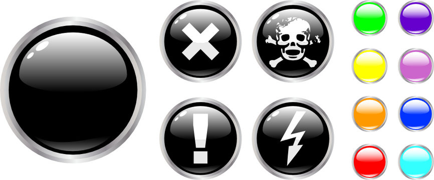 the vector danger color buttons
