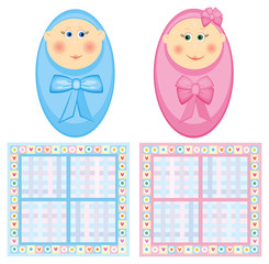 Vector Illustration of small babies