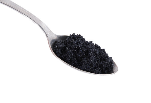 caviale su cucchiaio