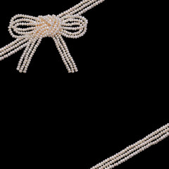 淡水パールのリボン