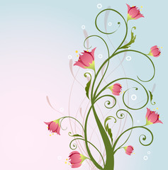 Simple and elegant pink floral design