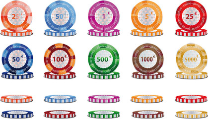 Gambling Chip for Poker and casino games