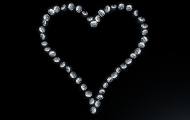 Diamond in heart shape