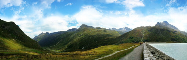 Obraz na płótnie Canvas mountain panorama from alps