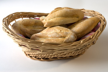 Rolls in bread basket
